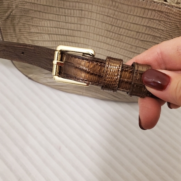 Brahmin Sonny Croc Print Leather Crossbody, Classic w/goldtone hardware - Picture 7 of 15